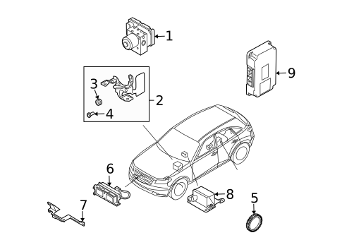 ABS Components for 2003 INFINITI FX45 #0