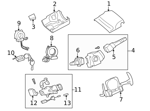 Shroud, Switches & Levers for 2008 Mitsubishi Lancer #0