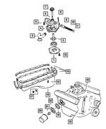 4071043 - Engine 3.9L Six Cylinder: Engine Oil Pump Cover for Mopar Image