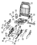 1LR31DK2AA - Interior Trim: Recliner Shield, Outboard for Dodge: Caliber, Journey | Jeep: Compass, Patriot Image