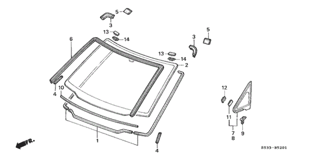 Front Windshield ('98) for 1998 Honda Odyssey #0