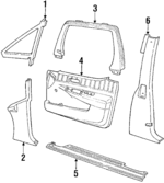 10261098 - Body: Pillar for Chevrolet: Lumina APV | Oldsmobile: Silhouette | Pontiac: Trans Sport Image