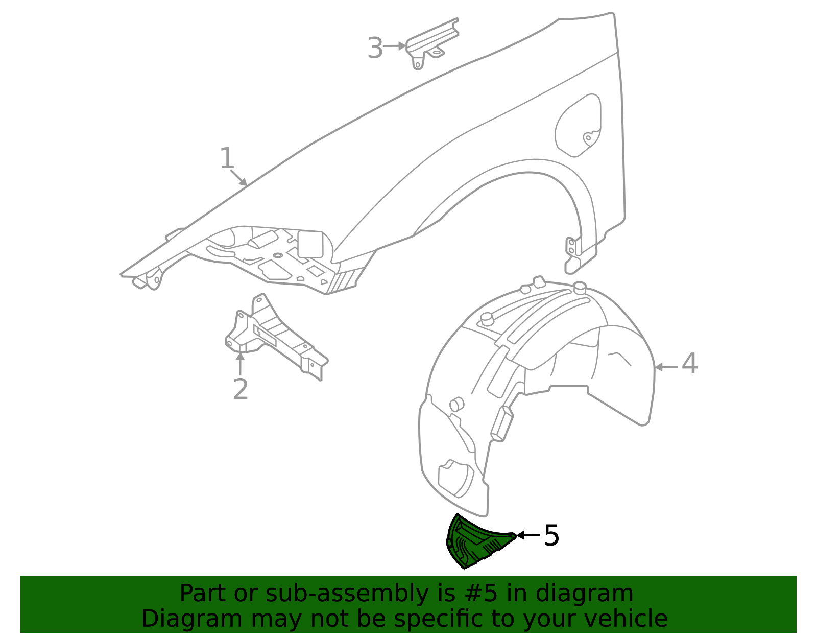 2021-2024 Porsche Taycan Fender Liner 9J0-809-957-B | OEM Parts Online