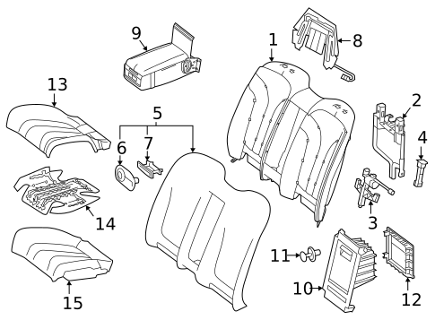 Rear Seat Components for 2019 Mercedes-Benz S560 #3
