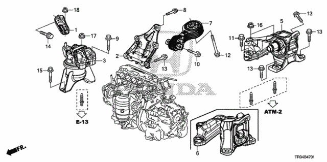 Engine Mounts (AT) for 2012 Honda Civic #0