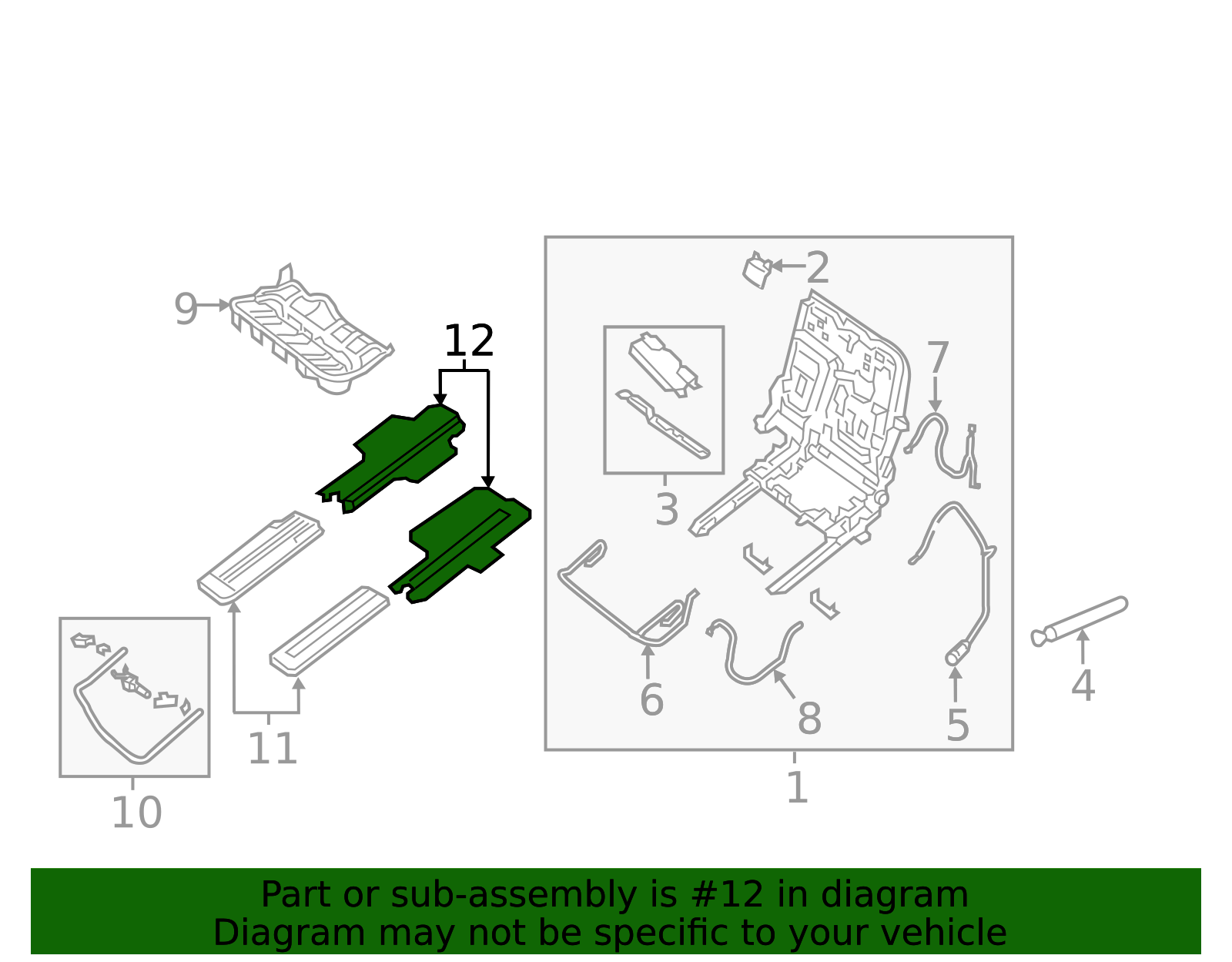 88592-3KA1B - Rail Cover Official Nissan Parts Store