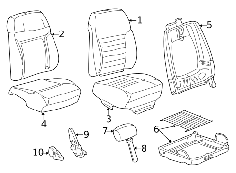 Front Seat Components for 2004 Ford Mustang #0