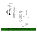 2002-2023 Nissan Shock Mount 55322-ZX00A | Parts for Nissans