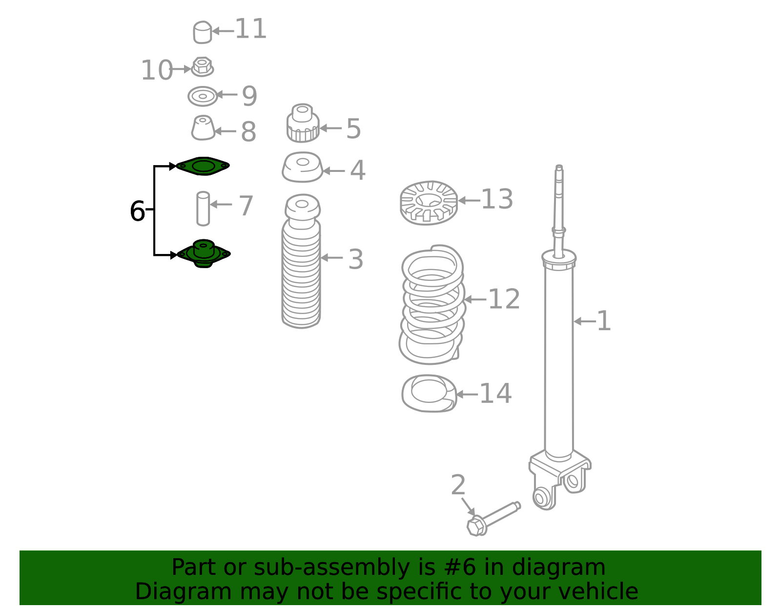 2002-2023 Nissan Shock Mount 55322-ZX00A | Parts for Nissans