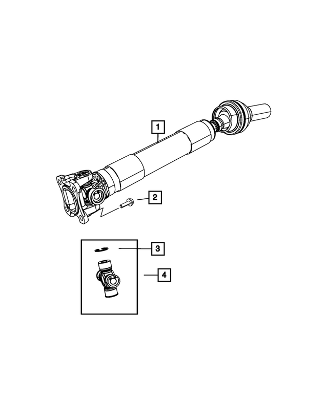 52123196AB - Front Axle; Corporate 205 MM; Differential and Drive Line: Drive Shaft for Mopar Image