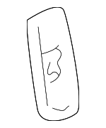 1J385888301C - Body: Seat Belt Guide for Volkswagen: Golf Image