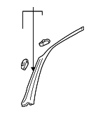 1J0867351E6K8 - Body: Windshield Pillar Trim for Volkswagen: Golf, Jetta Image