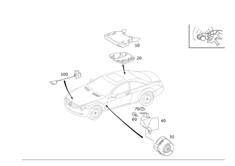 Anti-Theft Warning System, Tow-Away Protection, Passenger Comp. Protection for 2005 Mercedes-Benz CL600 #0