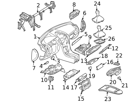 Instrument Panel for 2005 Mercedes-Benz SLK 55 AMG&reg; #0