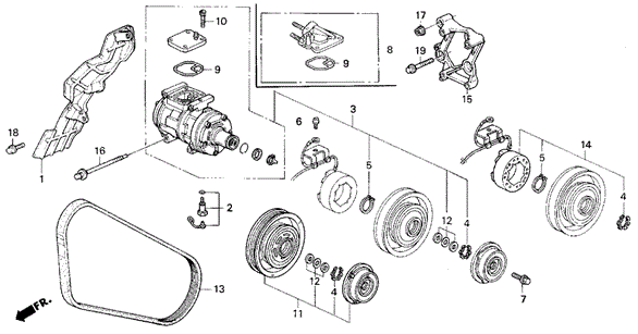 A/C Compressor (3) for 1993 Honda Accord #0