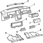 1649281 - Body: Trim Pad for Cadillac: Allante Image