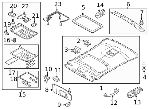 Interior Trim - Roof for 2014 Audi S8 #0