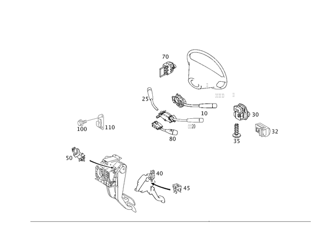 2035450010 - Electrical Equipment and Instruments: Switch for Mercedes-Benz Image image