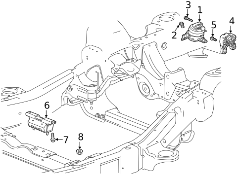 Engine & Trans Mounting for 2023 Chevrolet Tahoe #0