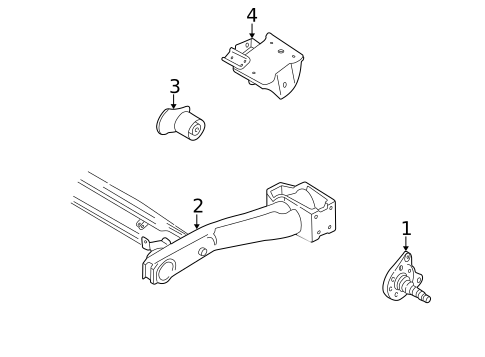 Rear Suspension for 2000 Volkswagen Cabrio #1