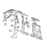 1GY87HL5AE - Interior Trim: Windshield Garnish Molding, Left for Chrysler: Town &amp; Country | Dodge: Grand Caravan | Ram: C/V Image