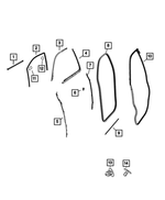 68544492AB - : Foam Seal, Right for Jeep: Grand Wagoneer, Wagoneer Image