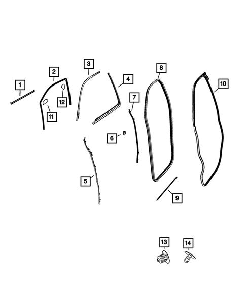 Weatherstrips and Seals for 2023 Jeep Grand Wagoneer #1