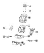 6AN53DX9AA - : Front Seat Back Cover, Left for Chrysler: 200 Image