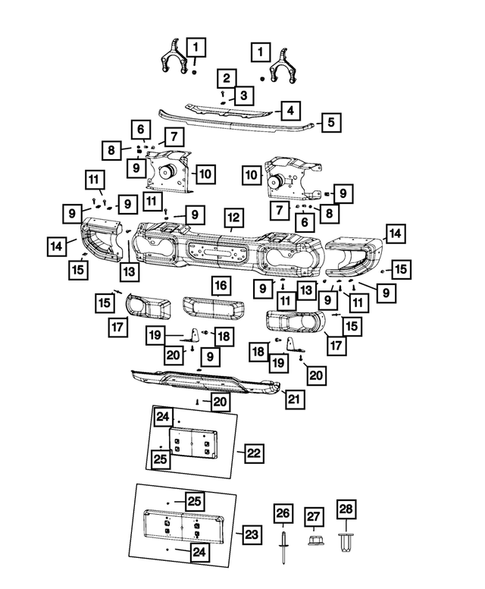 Front Bumper and Fascia for 2021 Jeep Wrangler #1
