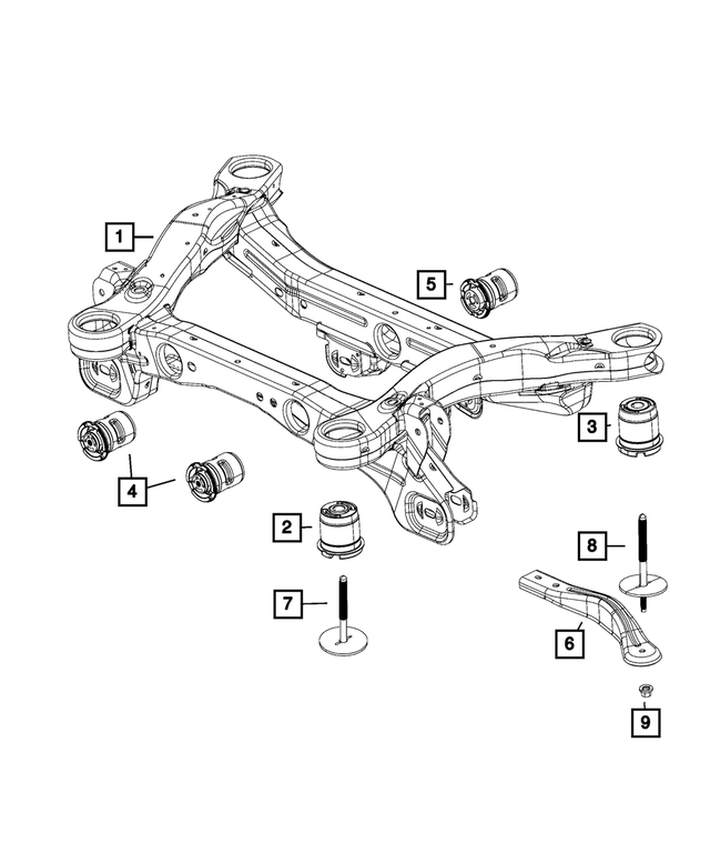 68155094AD - Rear Suspension: Cradle Isolator for Mopar Image