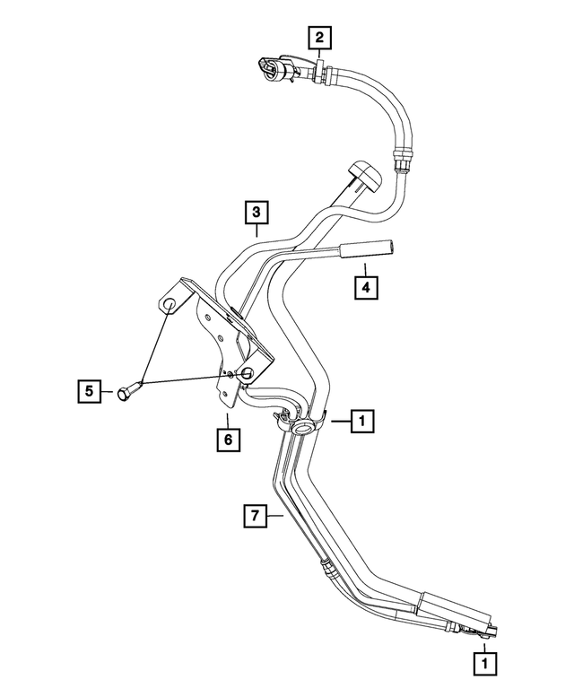 55398665AB - Fuel: Fuel Bundle Bracket for Mopar Image image
