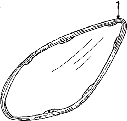 Glass & Hardware for 1999 Ford Taurus #1