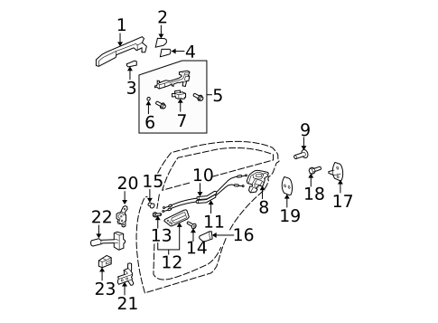 Rear Door for 2009 Lexus ES350 #0