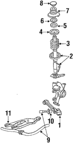 F23Z3079B - Suspension: Control Arm for Ford: Escort, EXP, Tempo | Mercury: Lynx, Topaz Image