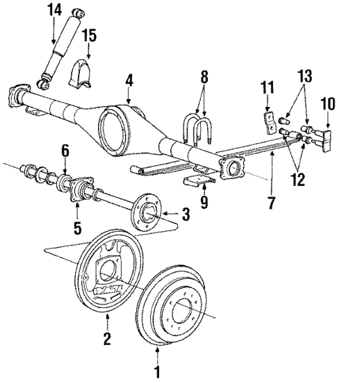 Rear Suspension for 1995 Mitsubishi Mighty Max #0