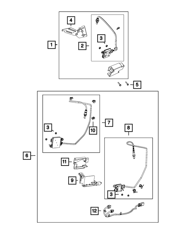 68194684AE - Electrical: Exhaust Sensor And Bracket for Mopar Image
