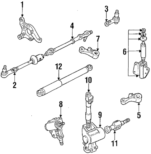 Steering Gear & Linkage for 1987 Isuzu Pickup #2