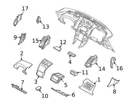 Instrument Panel Components for 2004 Nissan 350Z #0