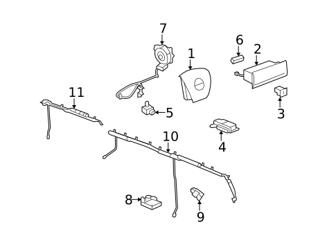 Air Bag Components for 2009 Hummer H2 #0