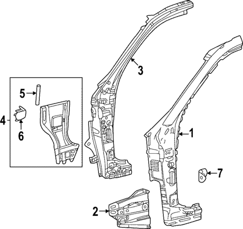 Hinge Pillar for 2024 Toyota Tundra #0