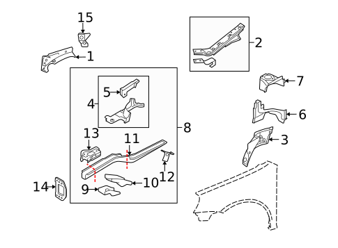 Structural Components & Rails for 2009 Volkswagen GTI #0