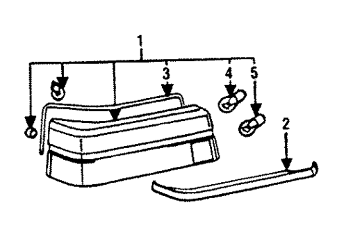 Tail Lamps for 1988 Mitsubishi Mirage #0