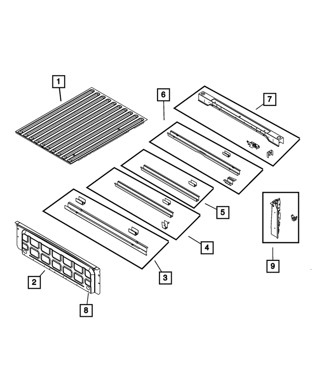 « 68141709AA – Body Sheet Metal Except Doors : Caisson Arrière Traverse pour Mopar Image »