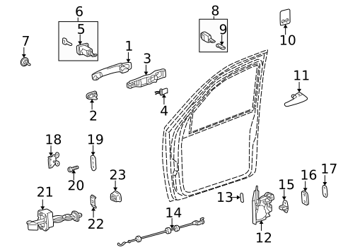 Lock & Hardware for 2002 Mercedes-Benz ML500 #0
