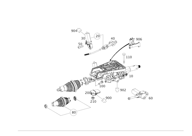 2074600016 - Steering: Steering Column for Mercedes-Benz: E550 Image image