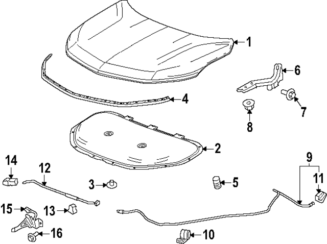 84464952 - : Support Rod Pivot for GM Image