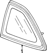 73511S30901 - Body: Quarter Glass for Honda: Prelude Image