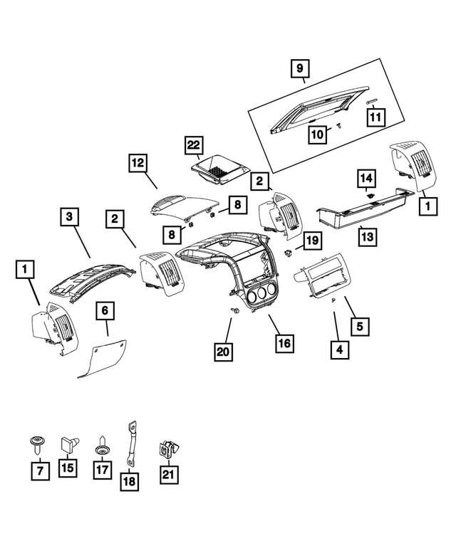 6106644AA - : Retaining Clip for Mopar Image