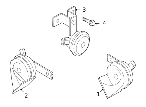 Horn for 2005 Kia Amanti #0