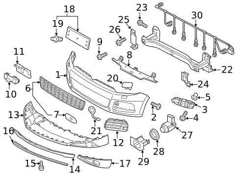 Bumper & Components - Front for 2012 Volkswagen Touareg #0
